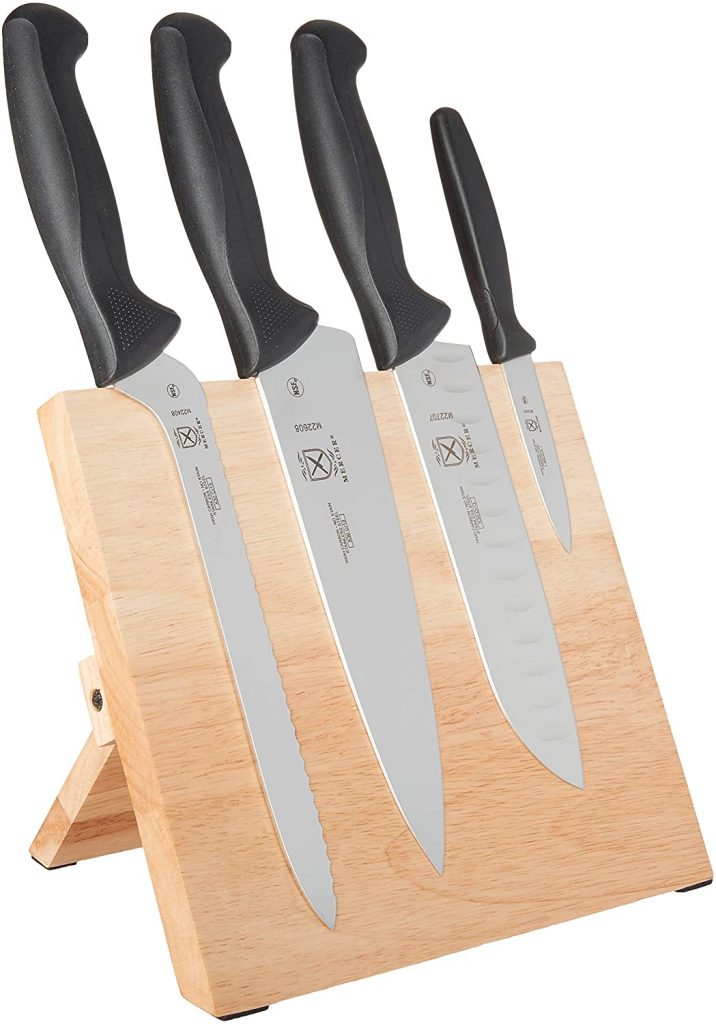 Mercer Culinary Millennia Magnetic 12-Piece Knife Block Set -  best knife block set under 100