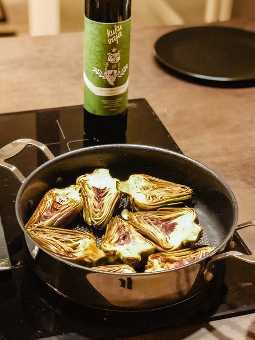 pan-fried artichokes