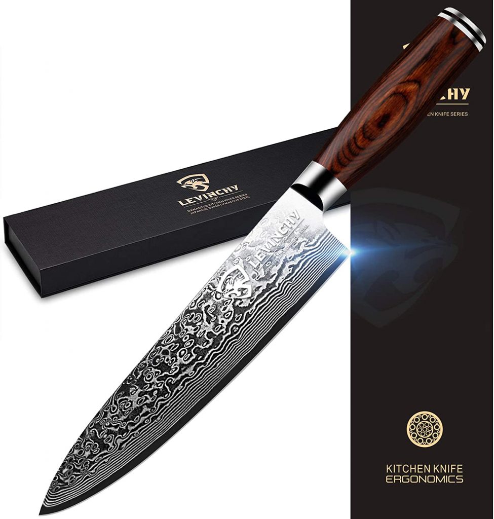 LEVINCHY 8-inch Professional best Damascus Knives made in USA