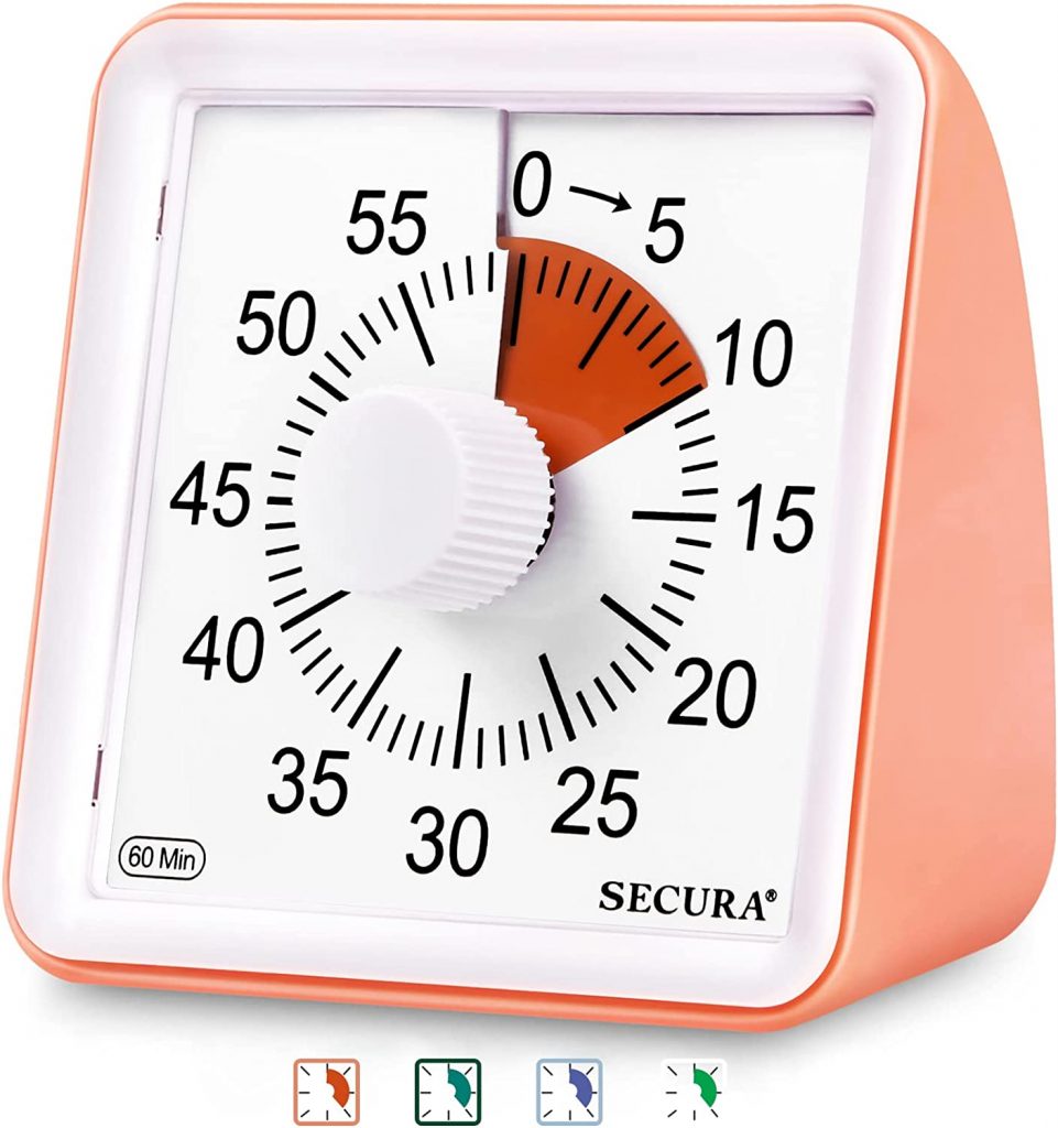 Secura 60-Minute Visual Wind Up Kitchen Timer